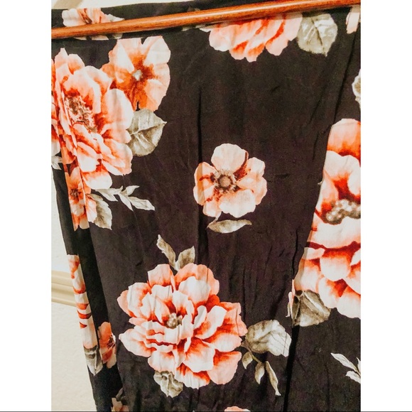 Floral Wrap Maxi Skirt - Picture 2 of 4